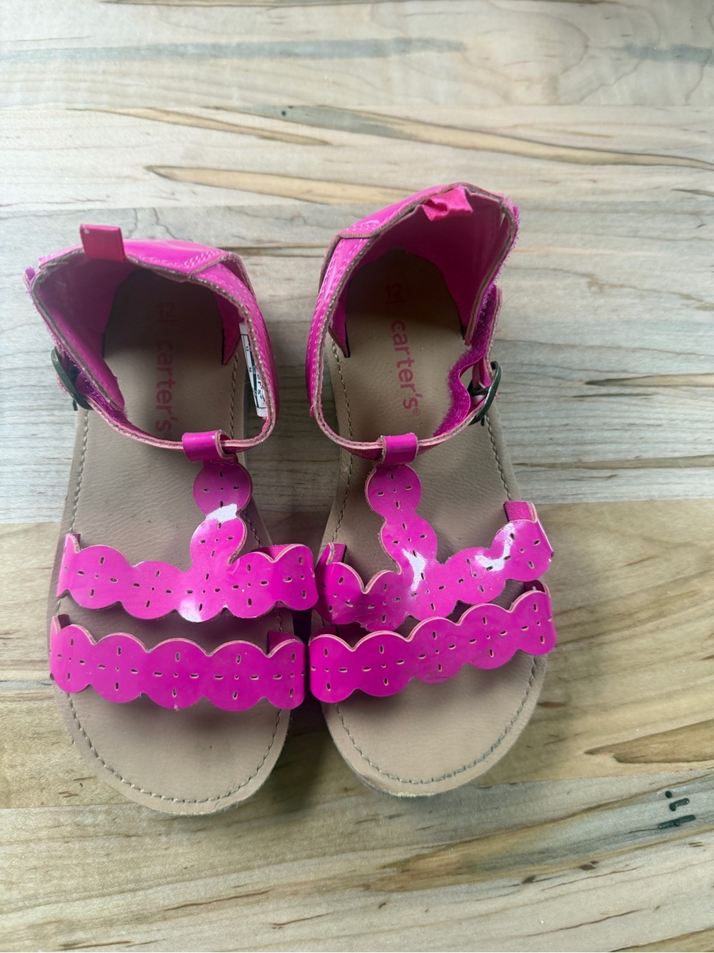 Carter's Hot Pink Scalloped Girls' Sandals